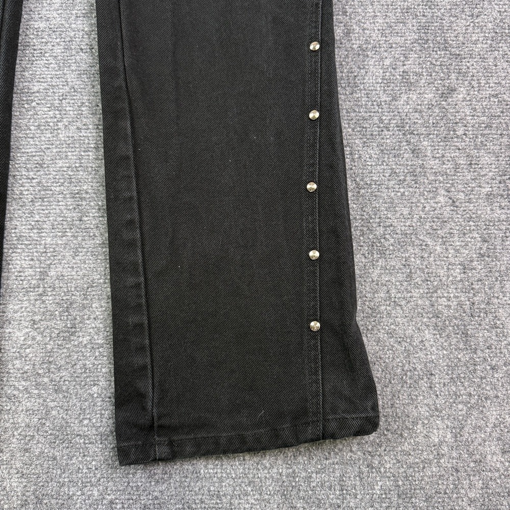 Rockies Womens Jeans 7/8 Black Studded Side Zip Western Vintage 90s Bareback - Picture 3 of 16